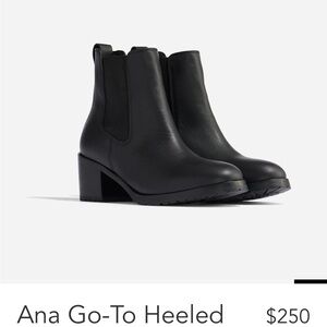 Nisolo Ana Black Leather Heeled Boots